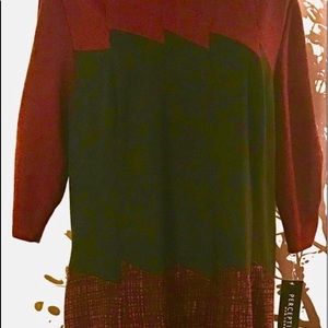 Perceptions ♥️Red & 🖤Black Fit and Flair Dress